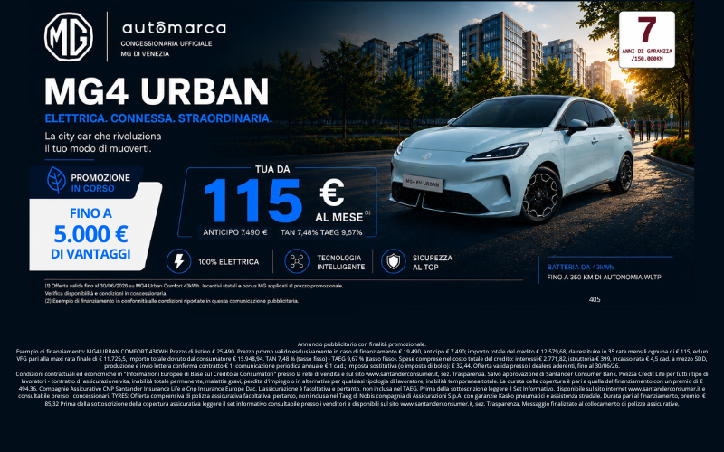 Copertina articolo: MG4 URBAN